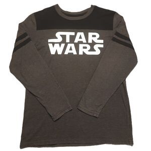 Star Wars Womens M  Raglan Sleeve Shirt Gray Black Fifth Sun